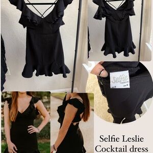 Selfie Leslie Black Fit and Flare Cocktail Dress